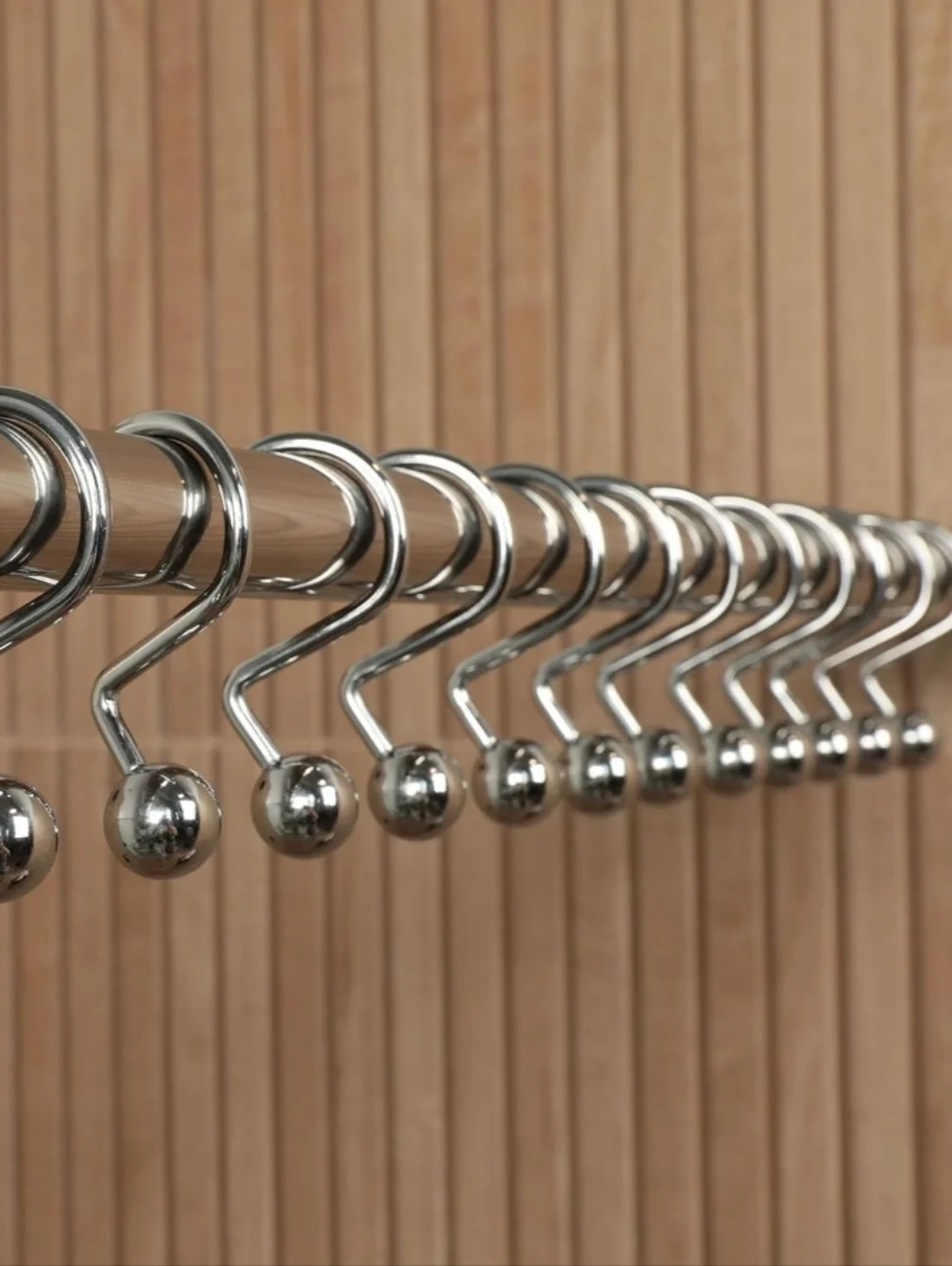 🪷3/$20🪷 NEW Luxury Shower Hooks Silver Chrome Finish -12 pack Hotel Quality